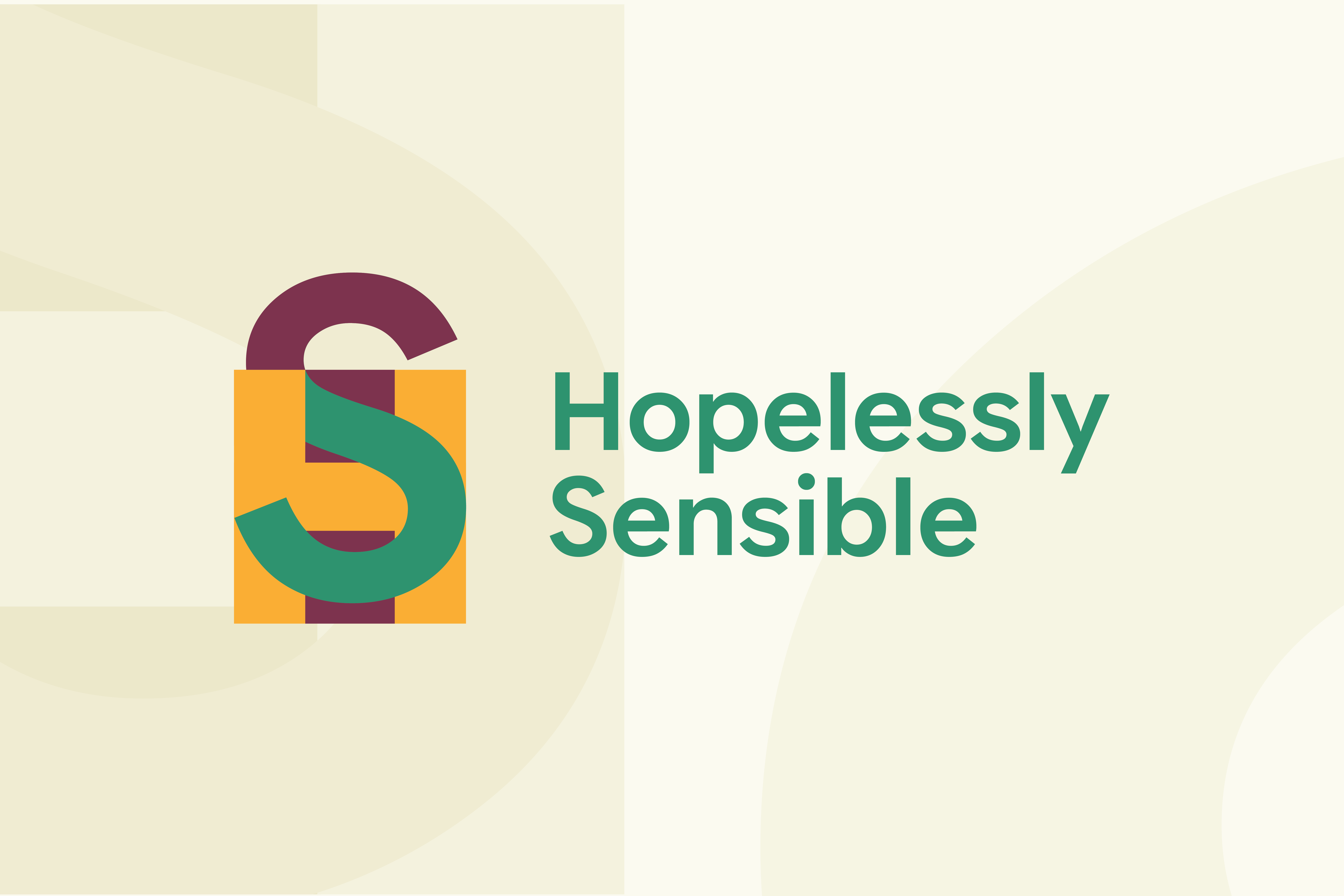 A H and S logomark next to the words Hopelessly Sensible